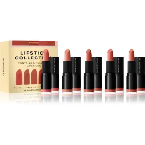 Revolution PRO Lipstick Collection satin lipstick gift set shade Nudes 5x3,2 g