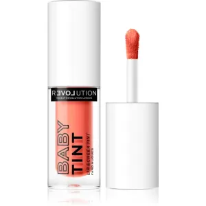Revolution Relove Baby Tint liquid blusher and lip gloss shade Coral 1.4 ml