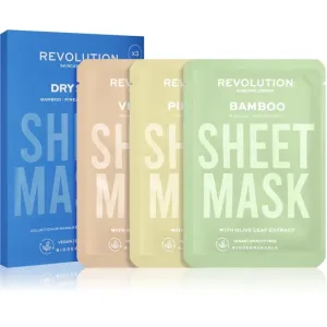 Revolution Skincare Biodegradable Dry Skin sheet mask set for dehydrated dry skin 3 pc