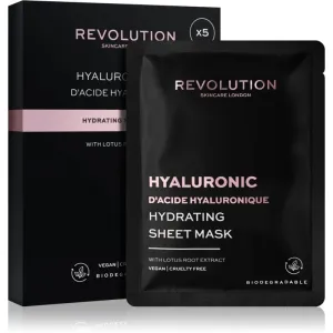 Revolution Skincare Hyaluronic Acid sheet mask set for intensive hydration 5 pc