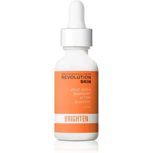Revolution Skincare Brighten Kojic Acid & Raspberry Ketone Glucoside radiance moisturising serum to even out skin tone 30 ml