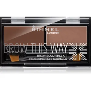 Rimmel Brow This Way eyebrow palette shade 002 Medium Brown 1,3 g