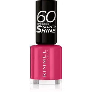 Rimmel 60 Seconds Super Shine nail polish shade 323 Funtime Fuchsia 8 ml