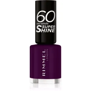 Rimmel 60 Seconds Super Shine nail polish shade 345 Black Cherries 8 ml