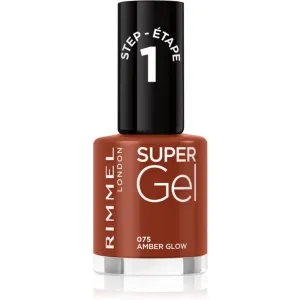 Rimmel Super Gel gel nail polish without UV/LED sealing shade 075 Amber Glow 12 ml