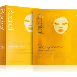 Rodial Vit C Energising Face Mask brightening and revitalising sheet mask with vitamin C 4 x 20 ml