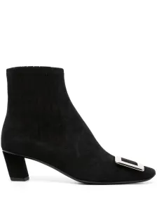 ROGER VIVIER - Belle Vivier Leather Heel Ankle Boots