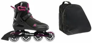 Rollerblade Sirio 80 W SET Black/Raspberry 38 Roller Skates