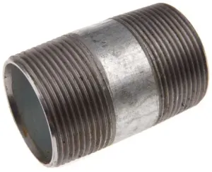 RS PRO Malleable Iron Fitting Barrel Nipple, 1-1/2 in BSPT Male (Connection 1), 1-1/2 in BSPT Male (Connection 2) #641066