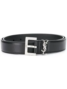 SAINT LAURENT - Monogram Leather Belt