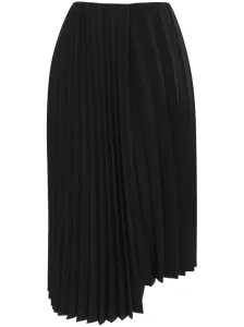 SAINT LAURENT - Asymmetric Pleated Midi Skirt
