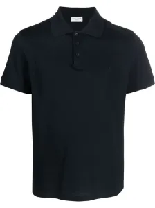 SAINT LAURENT - Monogram Cotton Piqué Polo Shirt #1833606