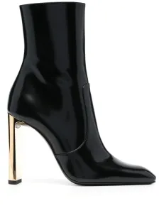 SAINT LAURENT - Auteuil Leather Heel Ankle Boots #1653289