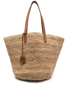 SAINT LAURENT - Panier Crochet Raffia Shopping Bag