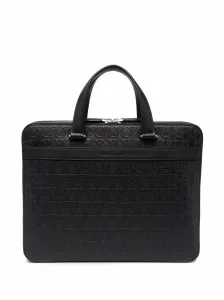 SALVATORE FERRAGAMO - Gancini Leather Business Bag #362118