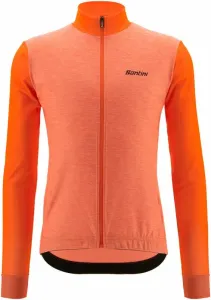 Santini Colore Puro Long Sleeve Thermal Jersey Jacket Arancio Fluo M