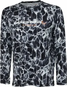 Savage Gear T-Shirt Night UV Long Sleeve T-Shirt Black Waterprint 2XL