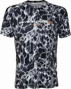 Savage Gear T-Shirt Night UV T-Shirt Black Waterprint M