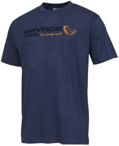 Savage Gear T-Shirt Signature Logo T-Shirt Blue Melange 2XL