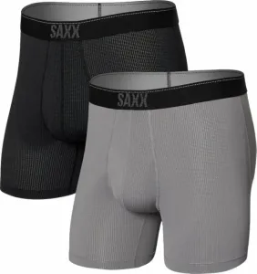 SAXX Quest 2-Pack Boxer Brief Black/Dark Charcoal II 2XL Fitness Underwear