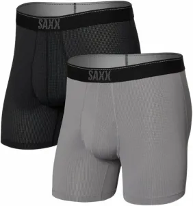 SAXX Quest 2-Pack Boxer Brief Black/Dark Charcoal II L Fitness Underwear