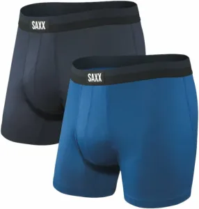 SAXX Sport Mesh 2-Pack Boxer Brief Navy/City Blue M Fitness Underwear
