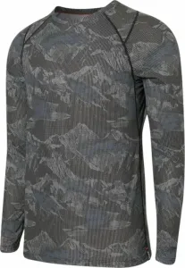 SAXX Quest Long Sleeve Crew Navy Mountainscape M Thermal Underwear