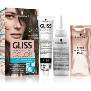 Schwarzkopf Gliss Color permanent hair dye shade 6-16 Cool Pearly Brown