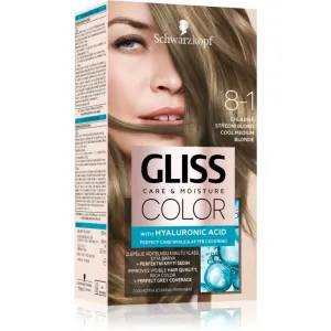 Schwarzkopf Gliss Color permanent hair dye shade 8-1 Cool Medium Blonde 1 pc