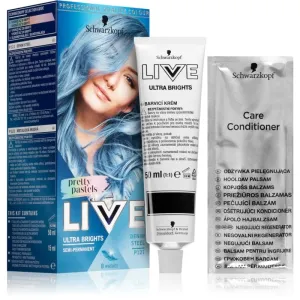 Schwarzkopf LIVE Ultra Brights or Pastel Semi Permanent Hair Colour Shade 121 Denim Steel