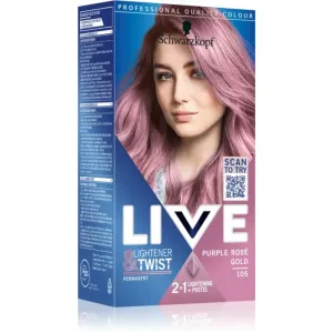 Schwarzkopf LIVE Lightener & Twist permanent hair dye for lightening hair shade 105 Purple Rosé Gold 1 pc