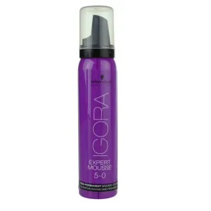 Schwarzkopf Professional IGORA Expert Mousse styling colour mousse for hair shade 5-0 Light Brown Natural 100 ml