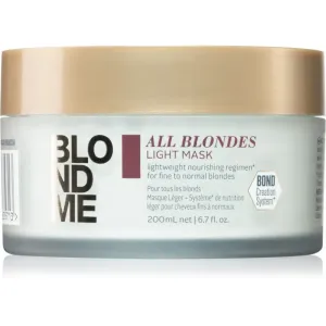 Schwarzkopf Professional Blondme All Blondes Light nourishing mask for fine to normal hair 200 ml #269233