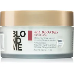 Schwarzkopf Professional Blondme All Blondes Rich nourishing mask for coarse hair 200 ml