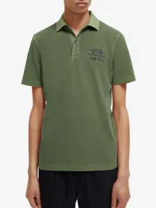 Scotch & Soda Garment Dye Polo Shirt Green #1574067