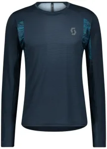 Scott Shirt Trail Run Midnight Blue/Atlantic Blue L Running t-shirt with long sleeves