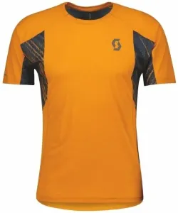 Scott Trail Run SS Mens Shirt Copper Orange/Midnight Blue S Running t-shirt with short sleeves