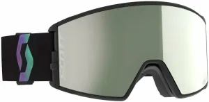 Scott React AMP Pro Goggle Black/Aurora Green/AMP Pro White Chrome Ski Goggles