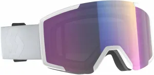 Scott Shield Mineral White/Enhancer Teal Chrome Ski Goggles