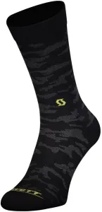 Scott Sock Trail Camo Crew Black-Sulphur Yellow S Running socks