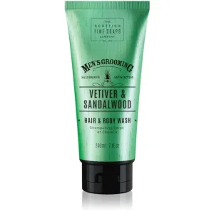 Scottish Fine Soaps Men’s Grooming Vetiver & Sandalwood cleansing gel for body and hair for men 200 ml