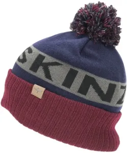 Sealskinz Water Repellent Cold Weather Bobble Hat Navy Blue/Grey/Red 2XL Beanie