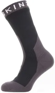 Sealskinz Waterproof Extreme Cold Weather Mid Length Sock Black/Grey/White S Cycling Socks