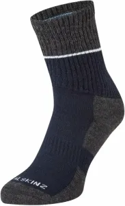 Sealskinz Thurton Solo QuickDry Mid Length Sock Navy/Grey Marl/Cream L Cycling Socks