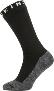 Sealskinz Waterproof Warm Weather Soft Touch Mid Length Sock Black/Grey Marl/White L Cycling Socks