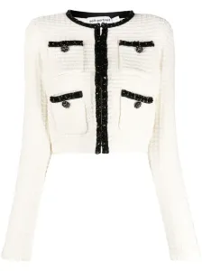 SELF PORTRAIT - Structured Knit Cropped Cardigan #1760063