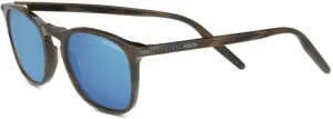 Serengeti Dello Shiny Wood Grain/Mineral Polarized Blue Lifestyle Glasses