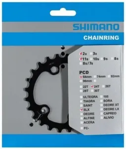 Shimano Y1VG24000 Chainring 64 BCD-Asymmetric 24T 1.0