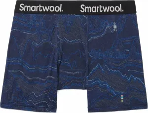 Smartwool Men's Merino Print Boxer Brief Boxed Deep Navy Digital Summit Print 2XL Thermal Underwear