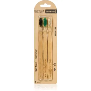 SOFTdent Bamboo Soft - 3 pack bamboo toothbrush 3 pc